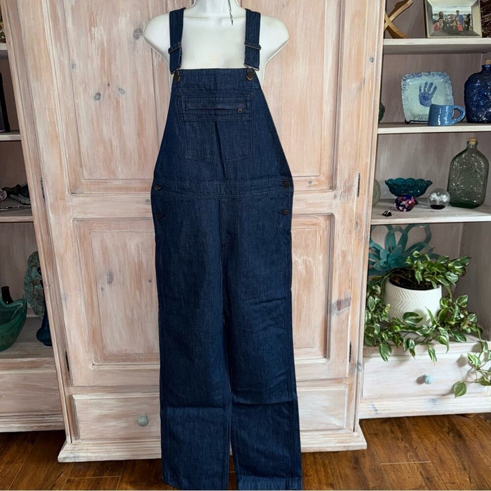 Patagonia Women’s Organic Cotton Steel Forge Denim Overalls Workwear XS NEW - Picture 2 of 13